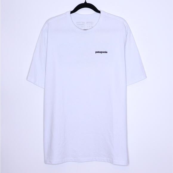 PATAGONIA P-6 Logo Responsibili-Tee White Short Sleeve Crewneck T-Shirt Men's XL - Picture 1 of 11
